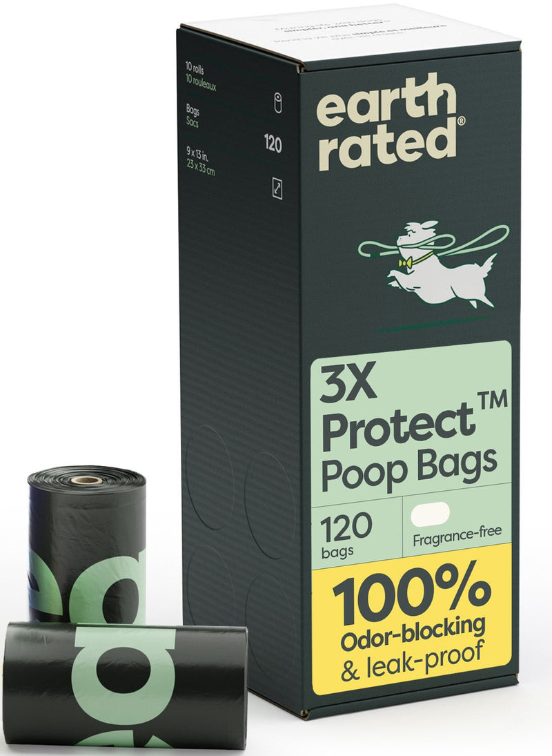 Odor-Blocking Dog Poop Bags Refill Rolls With 3X Protect Technology N4